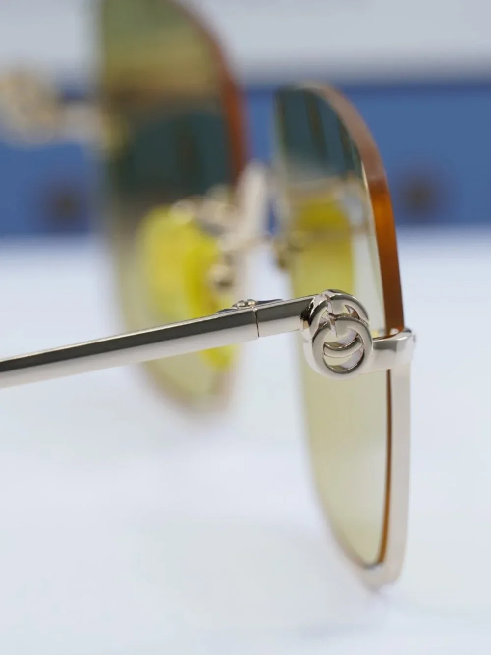 Gucci GG1279S 006 Square Sunglasses - Gold / Yellow Gold Mirror